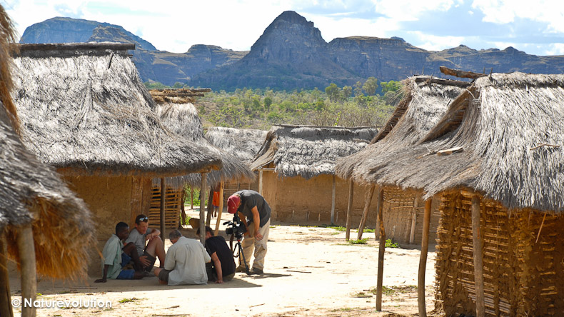 Discussion with the village chief