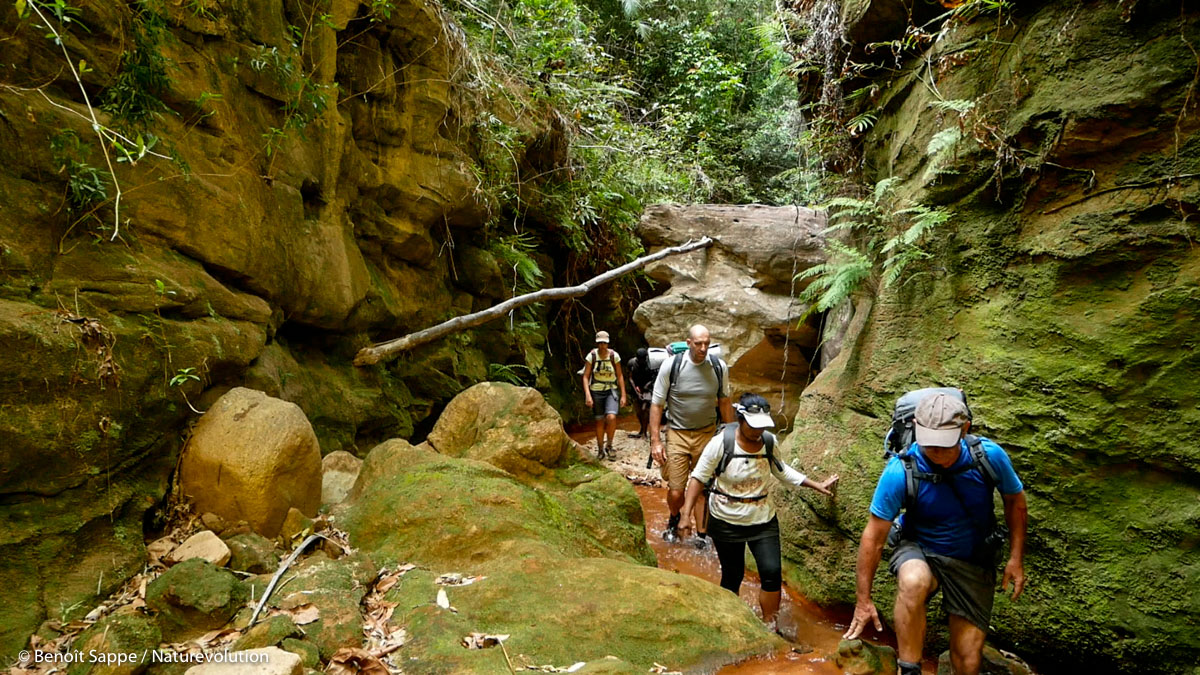 Progression dans un canyon encaissé du Makay