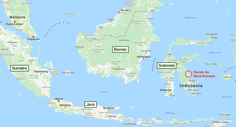 Les karsts du Konawe au sein des îles de l'archipel Indonésien