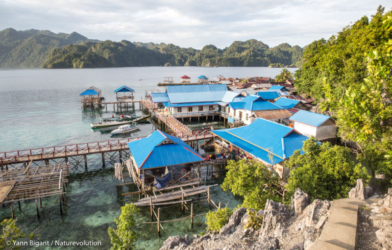 Ambokita Village in Matarape Bay, Sulawesi Island, Indonesia