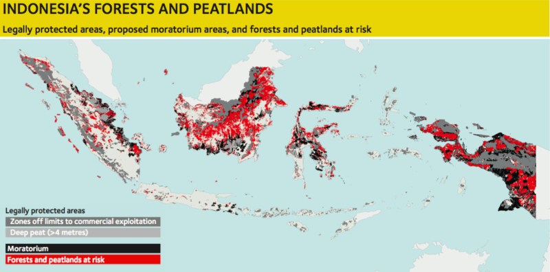 Forest zoning in the 2011 proposal for a moratorium on deforestation in Indonesia