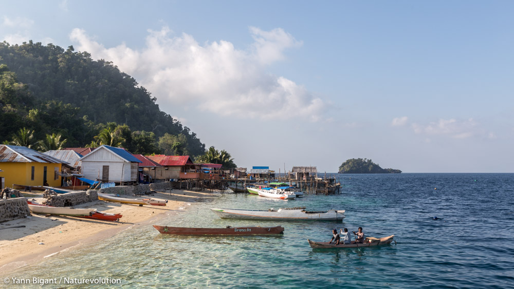 The Bajau village of Labengki, a regular stop on our ecolovunteering missions.