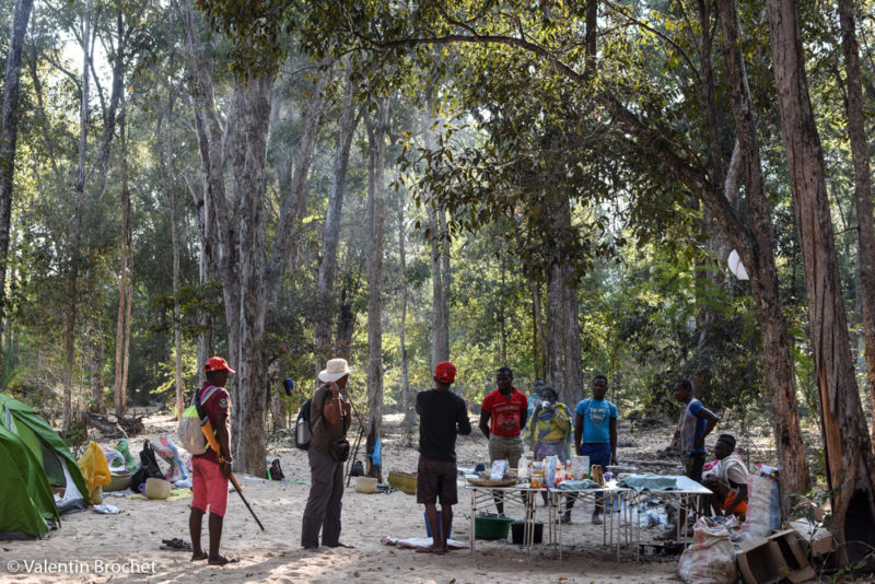 Campement écovolontaire sur une mission de sciences participatives