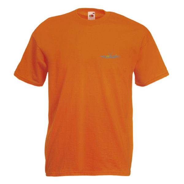 T-shirt Naturevolution pour homme, orange et de face