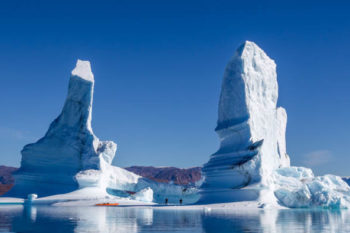 The fjords of Scoresby Sund in Greenland