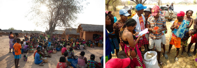 Distribution de denrées alimentaires dans les villages du Makay