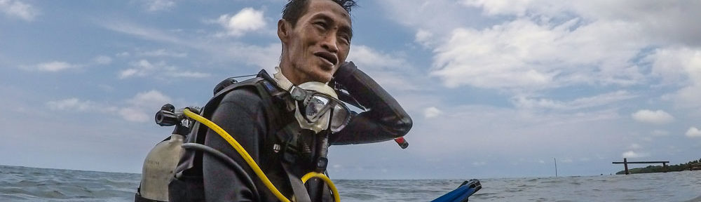 Habib, fondateur de l'association Toli Toli Giant Clam Conservation