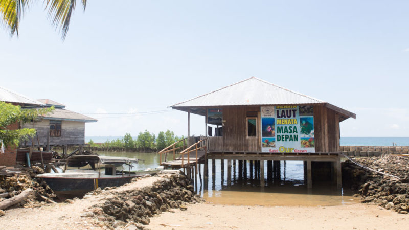 Headquarters of Toli Toli Giant Clam Conservation on Sulawesi island, Indonesia © Yann Bigant